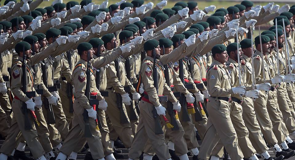 8 - Pakistani Army Soldiers March Past During Pakistan Day Military Parade