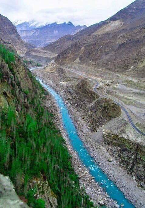 Hunza River and Karakoram Highway