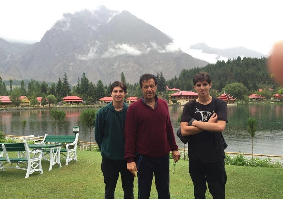 Imran Khan with his sons