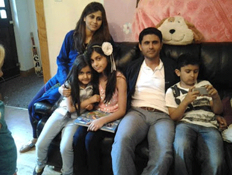 Abdul Razzaq with family