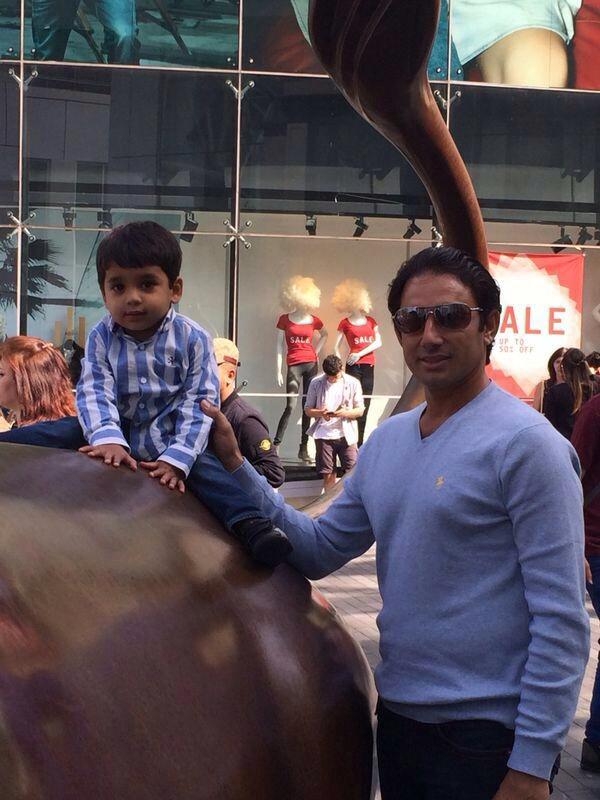 Saeed Ajmal with his family