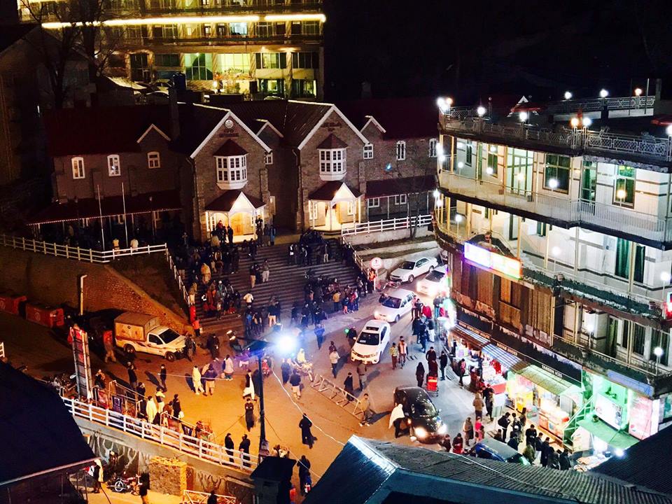 26 - Night view of the GPO chowk in Murree