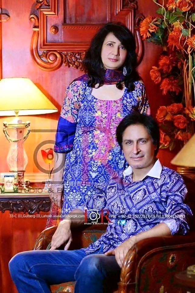 Ramiz Raja with his wife