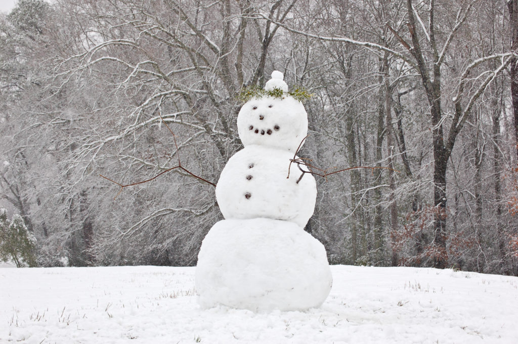 45 - Many Tourists Make Snowman During Winter