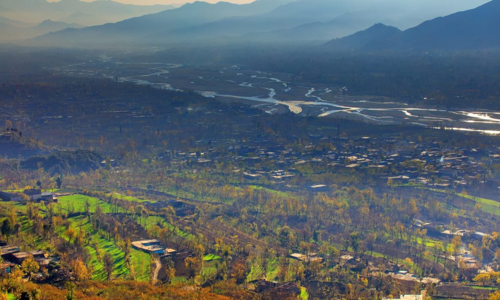 A Beautiful Aerial View of Swat River