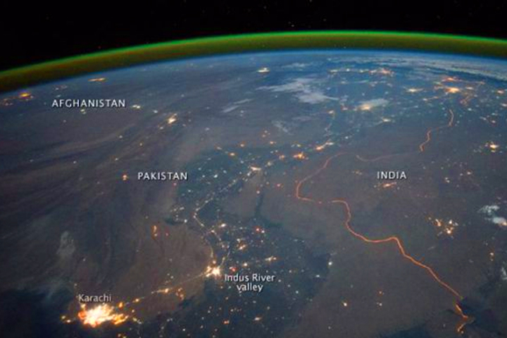 1 - Pakistan India Border - As Seen From Space