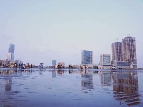 1 - The skyline of Karachi as seen from the sea