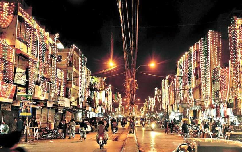 5 - Raja Bazar Rawalpindi Decorated on the ocassion of Rabi-ul-Awal