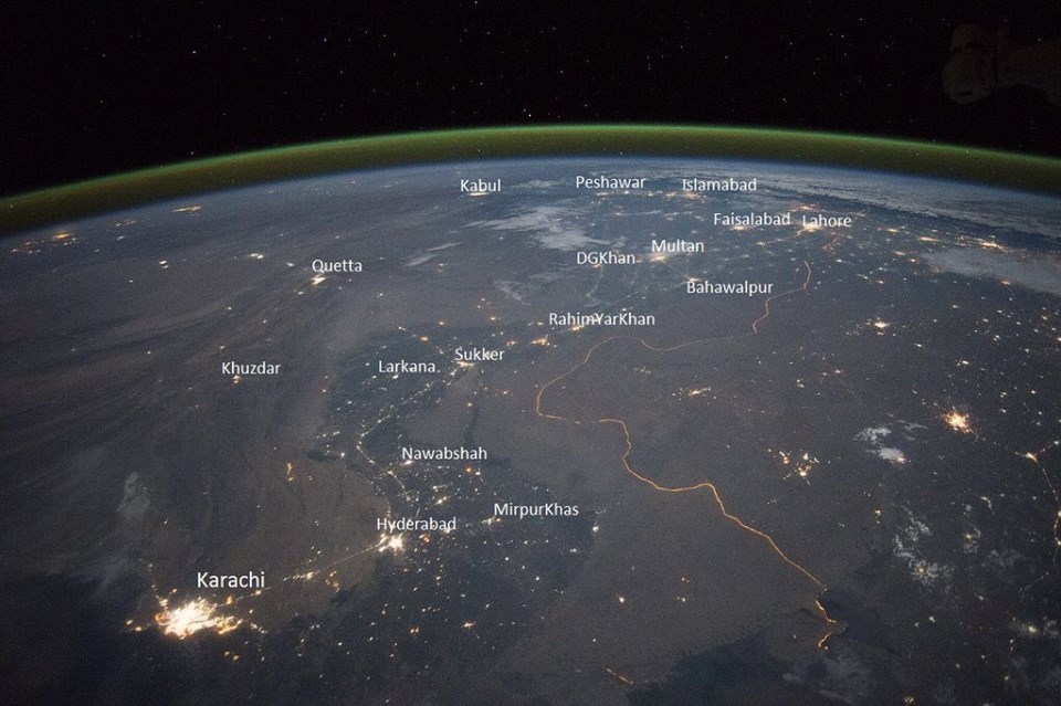 Pakistan from Space - Pakistan and its major cities from Space