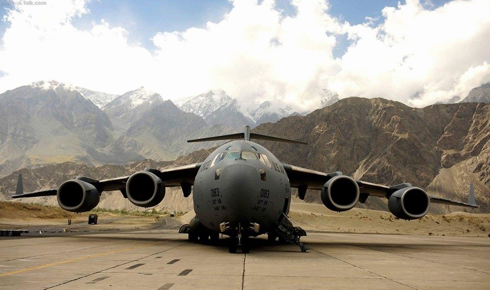 11 - A C-17 Globemaster III at the Skardu Airport