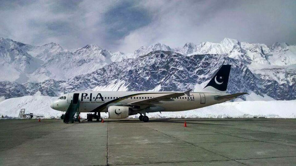 4 - PIA A320 Aircraft at the Skardu Airport - Amazing Weather