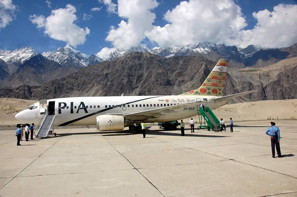 6 - PIA Plane at Skardu Airport