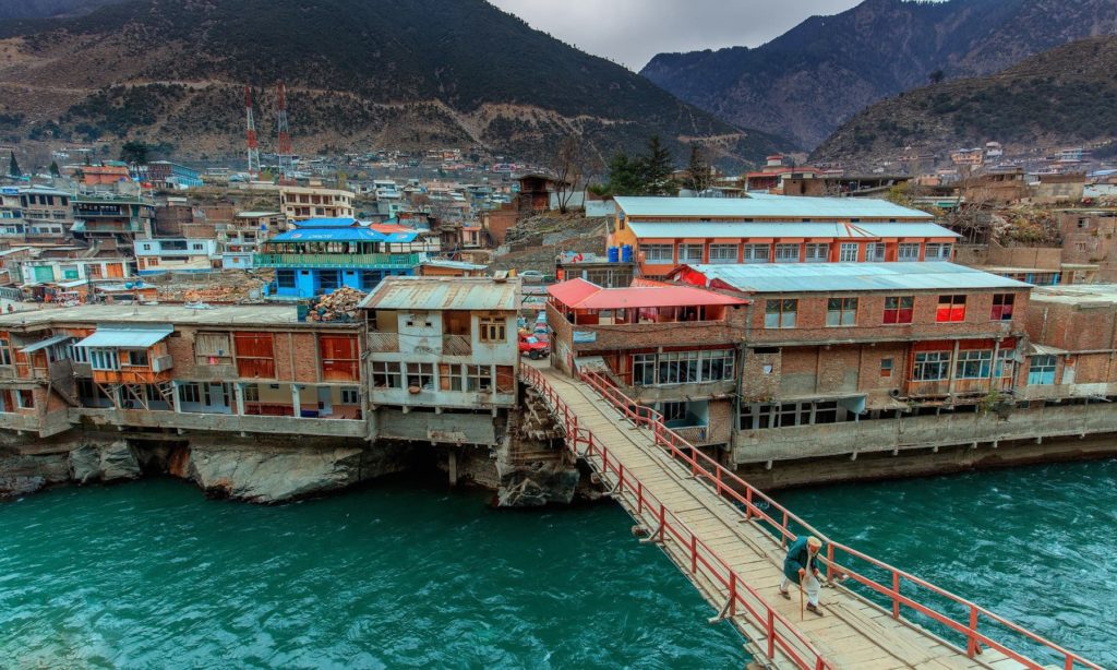 A bridge on river Swat in Bahrain